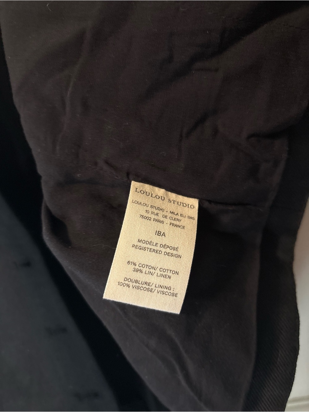 Loulou Studio France black button vest sleeveless linen cotton women’s s small - Picture 3 of 6